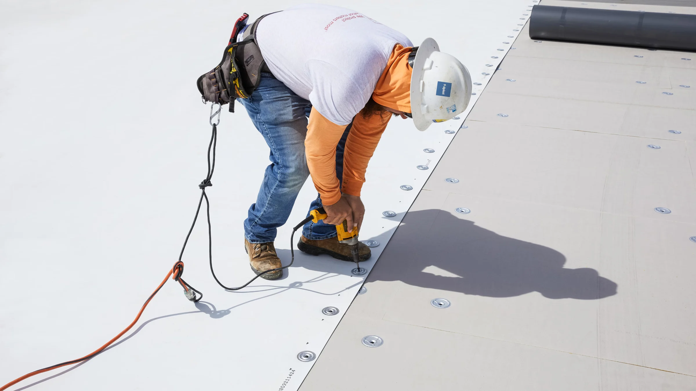 Low-slope commercial roof system in Rhode Island